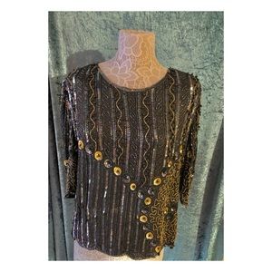Sequence/beaded blouse